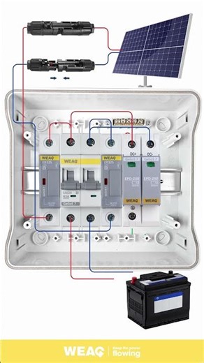 DC SPD, Fuse & MCB in PV Combiner Box: One String Installation Guide.