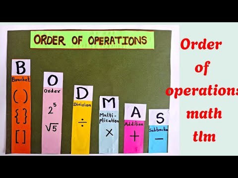 BODMAS Rule Math project /Chart |Order of operations math tlm #mathtlm easy math project