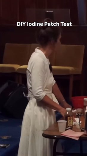 @thehealthyyhabitat on Instagram: "An iodine test on the skin is performed by painting a patch of iodine solution on the skin, such as the inner arm, and observing how quickly it disappears to estimate iodine levels. If the patch disappears within a few hours, it may indicate an iodine deficiency, while a patch that takes longer to disappear suggests adequate iodine levels. *Not medical advice #iodine #health #thyroid #thyroidcancerawareness #hashimotos #wellness #healing #diy #remedy #naturalre