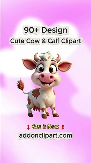 90+ Cute Cow PNGs | 300 DPI High‑Res Clipart — Instant Download