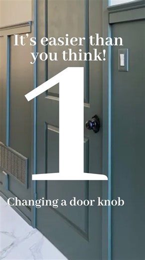 Hana | DIY & Home Design on Instagram: "Day 1- It’s easier than you think: Changing a door knob This took me only 15 minutes. Here are some tips to make it easier: - Buy the same brand door handle you already have installed. THIS IS THE #1 THING THAT WILL MAKE IT EASIER. Why? All the parts are the same size and fit in without any additional chiselling. In my old home, I used a different brand and it took hours to change 1 door handle. - If you’re thinking of painting the door, a good time to do 
