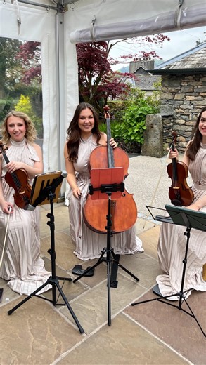 SOUND TRACK FOR YOUR DRINKS RECEPTION 🎻 The perfect sound world for your drinks reception 🥂 why not go for Bridgerton style performance so guests can still catch up with family and friends while listening to live music 🎻 Create a magical atmosphere for your special day enquire with us now 🎻 #drinksreception #stringinfusion #livemusic #townheadestate #lakedistrictuk #entertainment #live #bridgerton #bespoke #yourspecialday #planner #reels #vibes #magical #wow #mrandmrs | String Infusion
