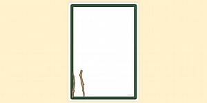 Simple Blank Sticks Page Border