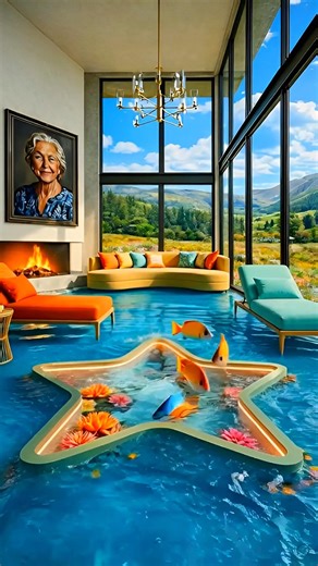 🤯 THIS FLOOR IS UNREAL — Epoxy Ocean with a Hidden Star Pool ✨ #shorts #epoxy #home