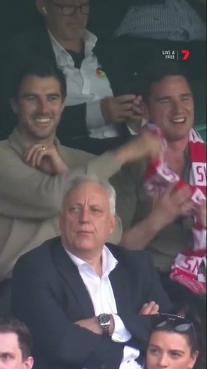 Pat Cummins is loving the footy #afl #cricket