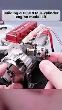 Building a four-cylinder engine model kit #miniengine #model #enginemodel #cison #engine