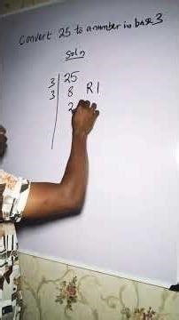 How to convert numbers from base 10 to any other base. #mathematics #shortvideo #maths