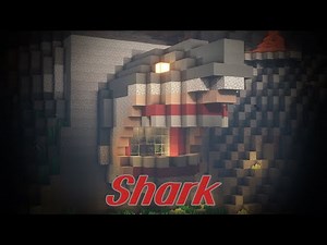 Minecraft tutorial :: How to make a SHARK HOUSE // jaws house