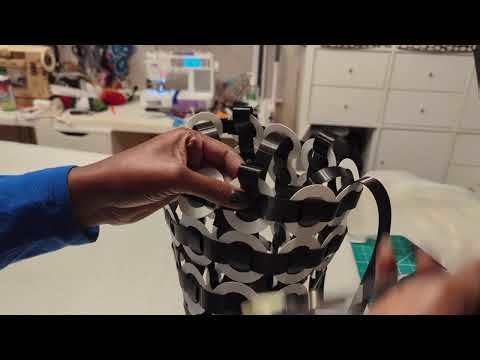Interwoven rings and straps tote tutorial 3d printed