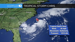 Tracking Tropical Storm Chris: Forms off the Carolina coast Sunday morning