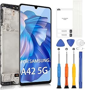 for Samsung Galaxy A42 5G Screen Replacement kit, LCD Display A42 5G with Frame Touch Digitizer for Samsung SM-A426B SM-A426U Full Assembly with Repair Tools