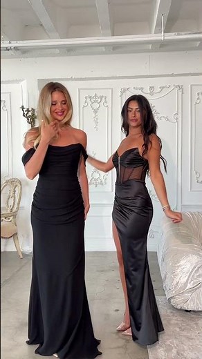 Black Prom Dress Perfection ✨ Amoris T811 Strapless & T705 Off-Shoulder Gown