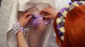 Garter On Leg Bride Beautiful Stock Footage Video (100% Royalty-free) 9867617 | Shutterstock