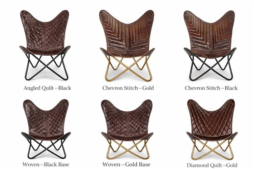 Handmade Leather Butterfly Chair – Comfortable Lounge Accent Chair With Iron Frame – Indoor/outdoor Seating - Etsy