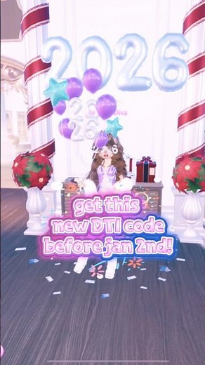 NEW DTI CODE NEW YEAR 2026! 🥂 #roblox #dresstoimpress #dti #dtiroblox #dticodes #robloxcodes