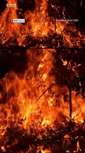 Firefighters battle wildfire in Spain’s Castellon province #RTÉNews #spain #france #heatwave