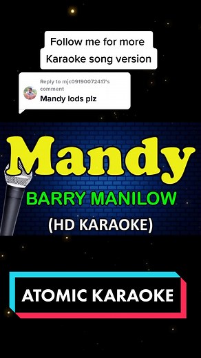Mandy by BARRY MANILOW - Female Version Karaoke
