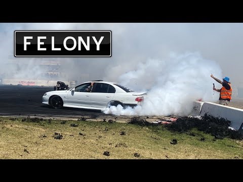 FELONY Burnout Gone Wrong: Car Bursts Into Flames!