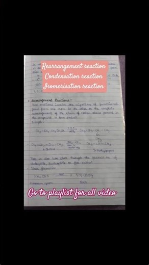 BSC Chemistry, Rearrangement, Condensation, Isomerisation rxns |Basic of organic chemistry and Rxns