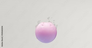 3D animation of cell water balance restoration, nutrition, and strengthening of protective properties, as well as filling of dry and damaged areas