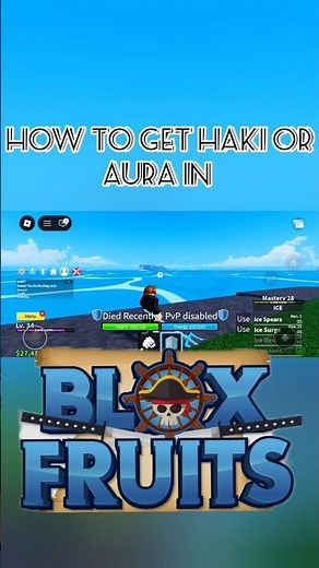 how to get haki(aura) in blox fruits #bloxfruits #Roblox #montagemrebola