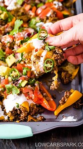 54K views · 13 reactions | Low Carb Nachos with Mini Peppers – 6g...