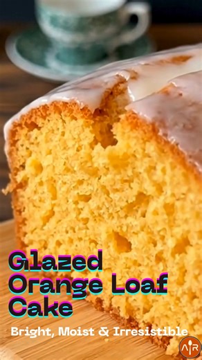 Glazed Orange Loaf Cake – Bright, Moist & Irresistible Where Classic Recipes Meet Modern Magic This cake is sunshine in a slice — soft, fragrant, and brushed with a silky orange glaze that makes every bite sparkle with fresh citrus flavor. Ingredients 1 ½ cups all-purpose flour 1 ½ tsp baking powder ¼ tsp salt ¾ cup granulated sugar ½ cup unsalted butter, melted 2 large eggs ½ cup fresh orange juice 1 tbsp orange zest For the Glaze ½ cup powdered sugar 1–2 tbsp orange juice How to Make It 1️⃣ Mi
