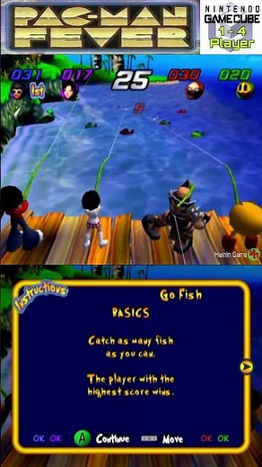 go fish - Pac Man Fever minigames - mainin game