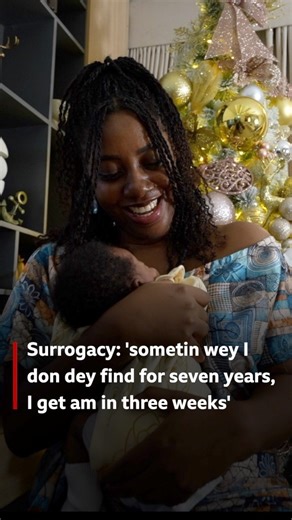 “Di embryo wey we use for dis girl (Talia), I go say her siblings, 15 of dem don dey freezer for three years nau.” Sitting down wit BBC News Pidgin, Nancy Umeh decide to tok her tori of how search for pikin lead am to surrogacy. Despite all di reactions wey follow her tori afta she get her last born, Madam Umeh don begin use her experience take teach women how to avoid di wahala of infertility. | BBC News Pidgin