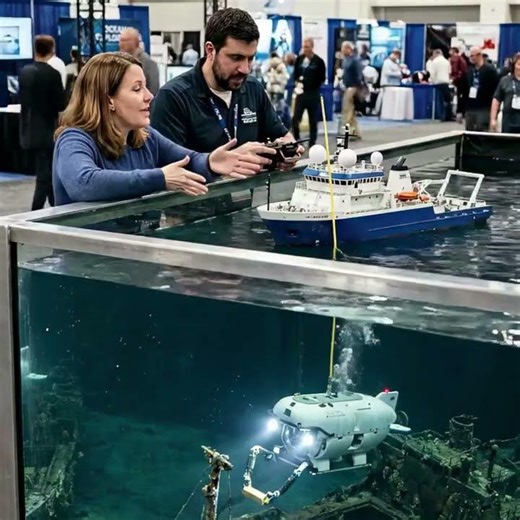 This looks like a real underwater mission but it’s all miniature#RCBoat #Submarine #Treasure#DeepSea