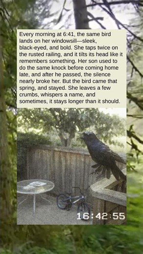 "She Taps the Railing, Then Waits"