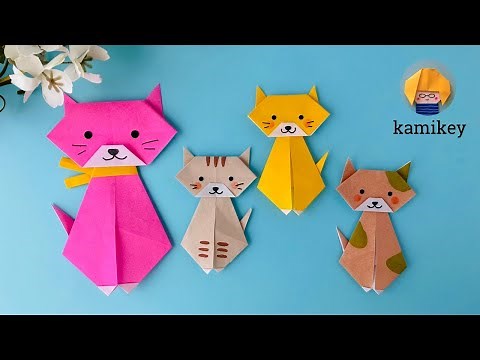 [Origami] Sitting Cat Cat Origami (kamikey)