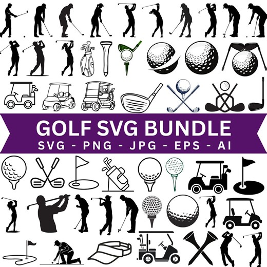 Golf SVG Bundle: Golf Ball Clipart, Sports Design (digital Download) - Etsy