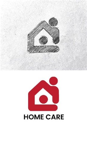 How to create Home care logo in Adobe Illustrator #vectorart #logo #vectorize #nicelogo #vectorise | Design Institute