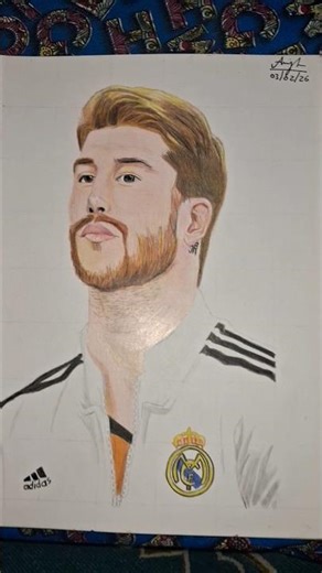 Footballer Sergio Ramos Drawing | #art #artandcraft #drawing #football #shorts