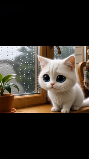 Sad Cartoon Cat in the Rain 🌧️💔 | Heartfelt Cute Animation" #cat #edit #sad #cute