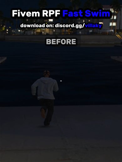 Fivem RPF Fast Swim discord.gg/villaky #gta5 #gta6 #fivem #pvp #rp #roleplay