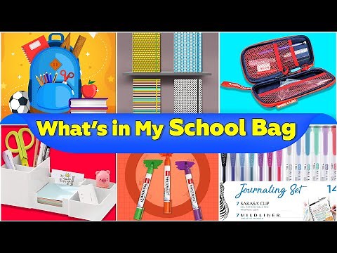 WHATS IN MY SCHOOL BAG | ESSENTIALS FOR YOUR SCHOOL 💼|