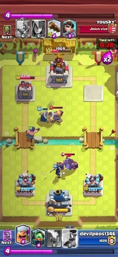 Clash Royale - Activating the King Tower with the Evo Mega Knight