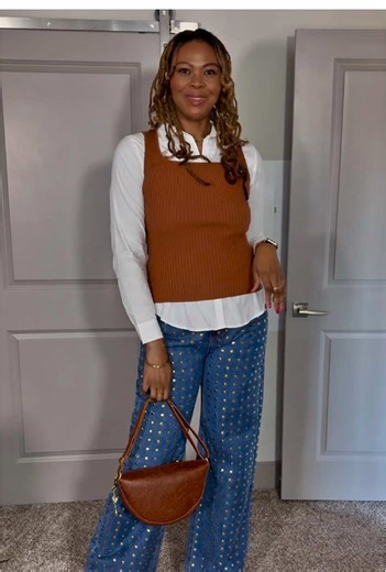 Tall approved statement pieces are hard to come by. Either way, THEY EXIST! These studded jeans from Atallier are STUNNING! *Quick note, I would size up one size☺️ Bag: @Portland Leather Top: @Old Navy Sweater: @Amazon Fashion Jeans: shopatallier.com ^ ^ Follow for more👇🏾 @SixFourUnicorn ^ ^ #TallGirlProblems #StyleInspo #TallGirl #StyleTips #OutfitInspo Tall Style | Tall Fashion | Everyday Style | Winter Fashion | Midsize Fashion | Plus Size Fashion | Style Tips | Tall Jeans