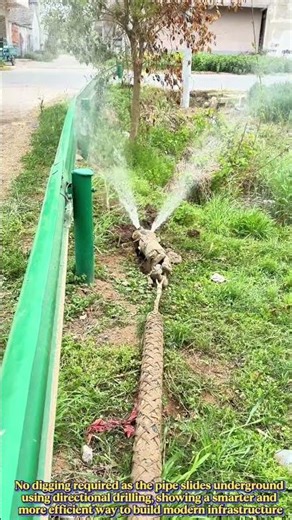 No digging pipe installation showing how trenchless technology completes underground work #labor