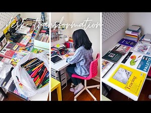 Desk + Stationery Organization | Desk Cleaning | step-by-step 📚 🖇 📐