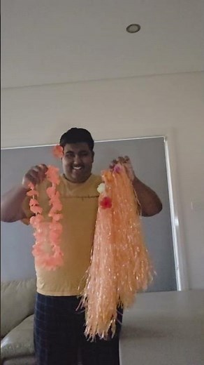 Fiji Dance# 18 (Making an orange hula skirt)