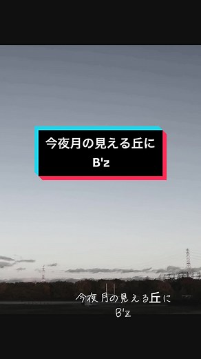 今夜月の見える丘に 歌詞動画 | B'z