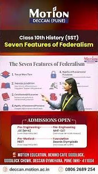 Class 10 Civics- Seven Features of Federalism, explained by NG Ma’am.