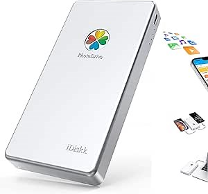 iDiskk 【Plug-Play MFI Certified 4TB External Hard Drive for iPhone & iPad (All Models) Android Mobile,MacBook and Windows PC, Photo Stick Drive to Bacukp Photos/Videos,Files,iPhone Photo Stick 4TB