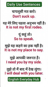 English speaking practice in Hindi | daily use English sentences | English vocabulary in Hindi