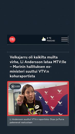 On suoraan sanottuna naurettavaa, miten Orpo ja Purra yrittävät edelleen vierittää velkaantumisen ja heikon talouskasvun Marinin hallituksen niskoille. VTV:n raportissakin esitetyt harhaanjohtavat tulkinnat Marinin hallituksen talouspolitiikasta osoitettiin vääristyneiksi aina valtiovarainministeriötä myöten seuraavana päivänä. Tästä annoin viikonloppuna kommentit MTV:lle, ja toistin jälleen kerran raportissa olevat valuviat. VTV oli laskenut pysyviksi menoiksi sellaisia menoja, jotka todellisuu