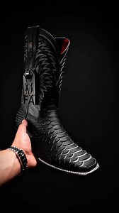 247K views · 21K reactions | Handcrafted in Leon, Mexico from 100% leather Black/Gray Python Boots - are you ready to level up? Get yours TODAY with same day shipping! | Alfa Western Wear | Facebook