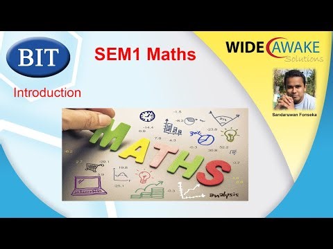 BIT SEM1 Maths - Introduction